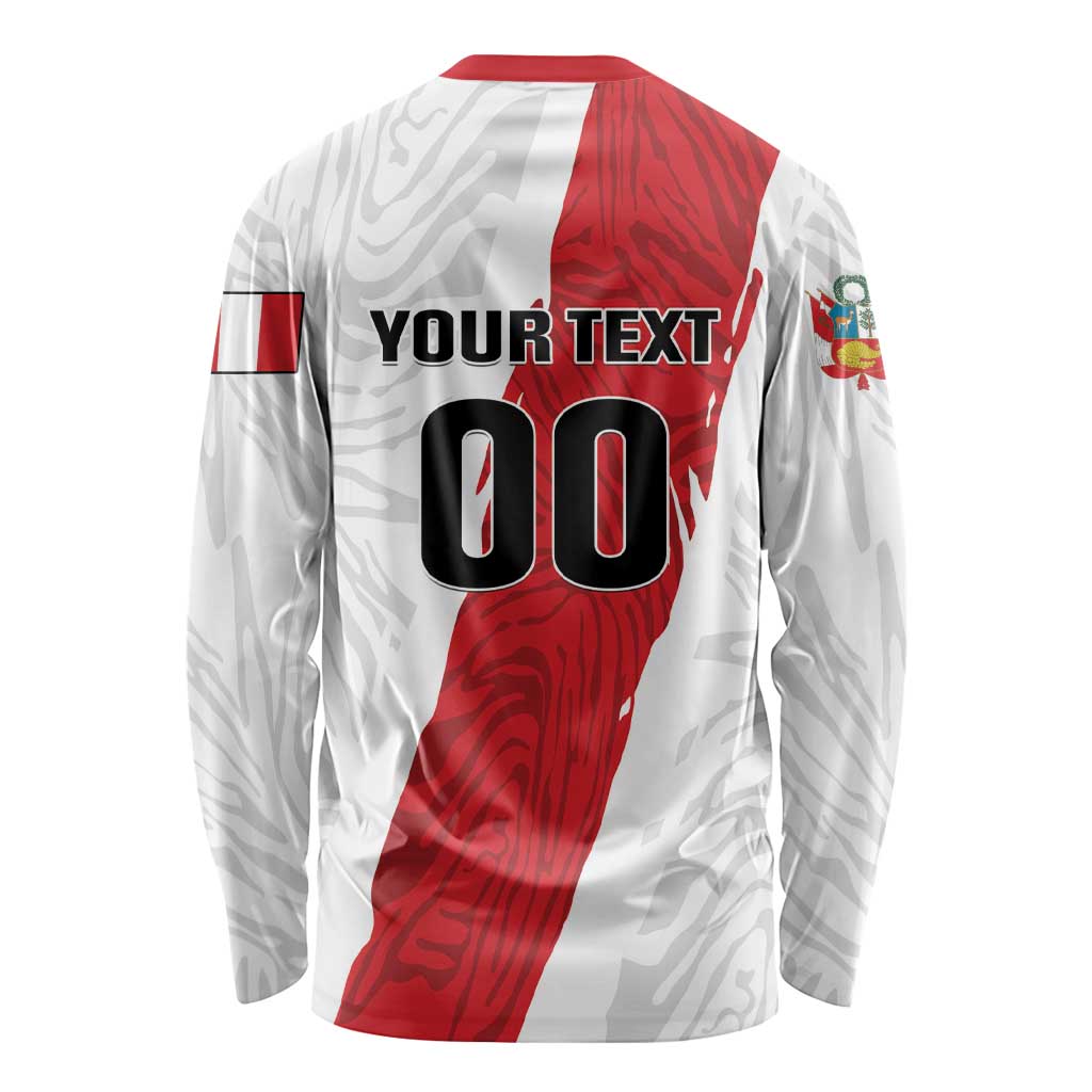 Custom Football Peru Long Sleeve Shirt La Bicolor Go Champions