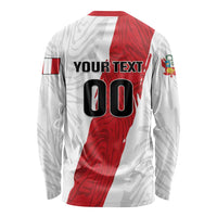Custom Football Peru Long Sleeve Shirt La Bicolor Go Champions