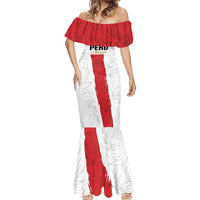 Custom Football Peru Mermaid Dress La Bicolor Go Champions