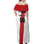 Custom Football Peru Off Shoulder Maxi Dress La Bicolor Go Champions