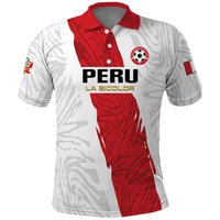 Custom Football Peru Polo Shirt La Bicolor Go Champions
