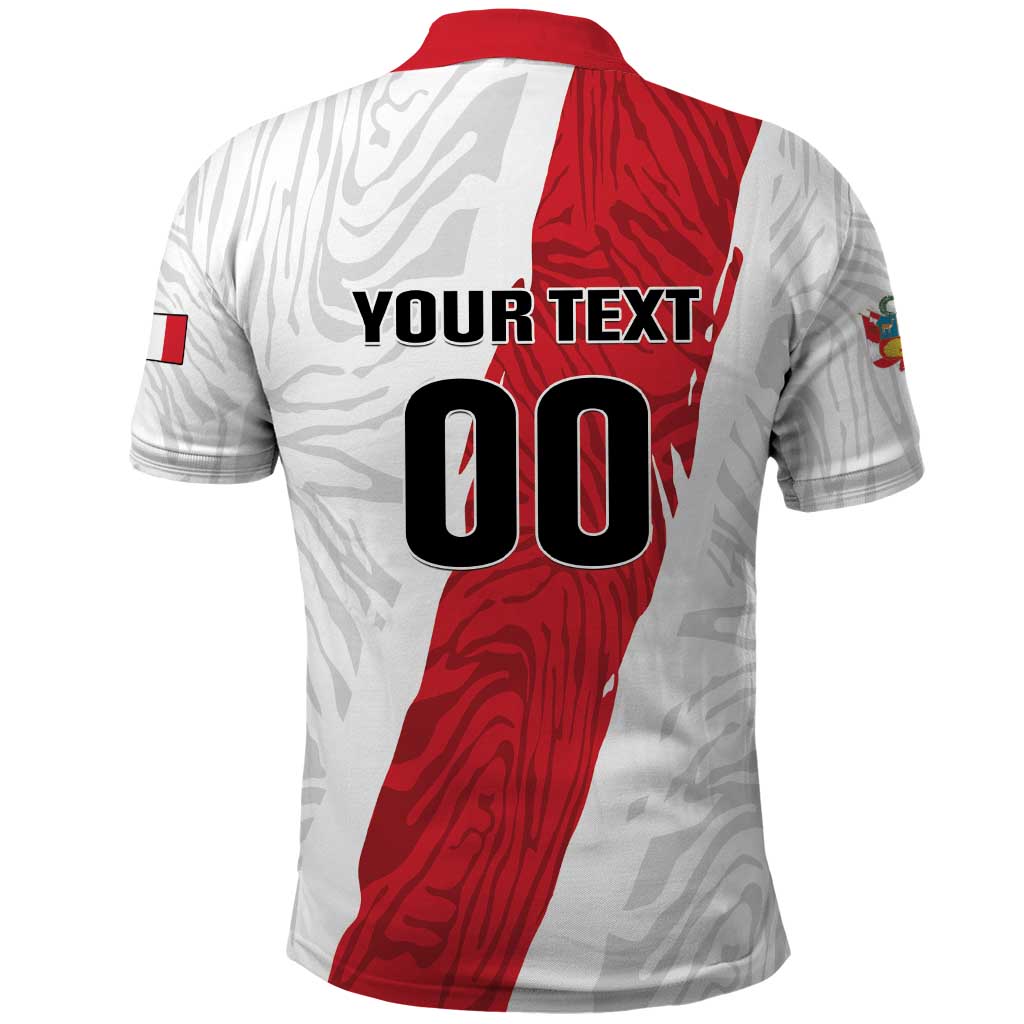 Custom Football Peru Polo Shirt La Bicolor Go Champions