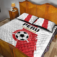 Football Peru Quilt Bed Set La Bicolor Go Champions