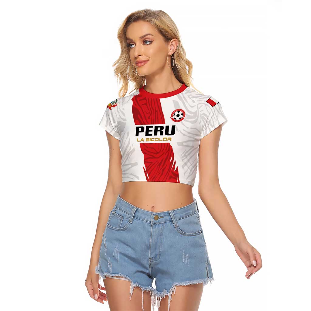 Custom Football Peru Raglan Cropped T Shirt La Bicolor Go Champions