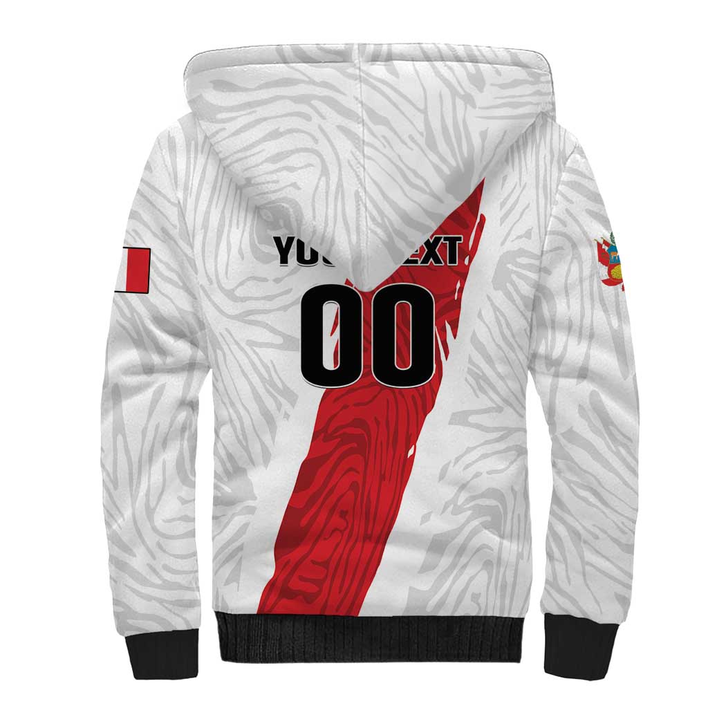Custom Football Peru Sherpa Hoodie La Bicolor Go Champions