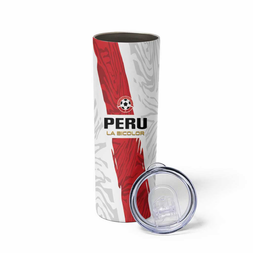 Custom Football Peru Skinny Tumbler La Bicolor Go Champions