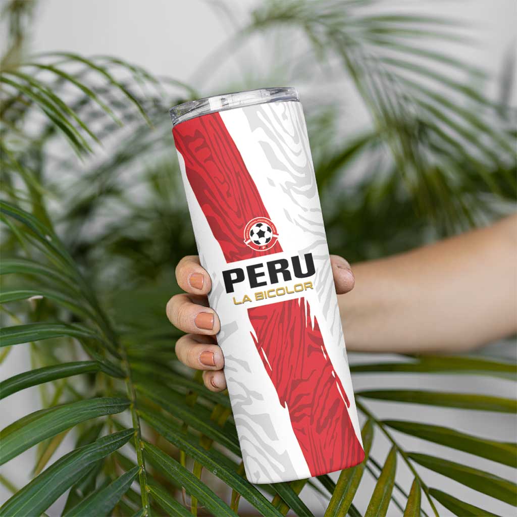 Custom Football Peru Skinny Tumbler La Bicolor Go Champions
