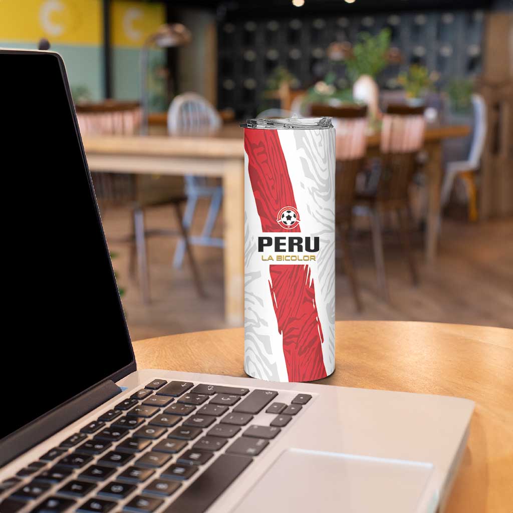 Custom Football Peru Skinny Tumbler La Bicolor Go Champions