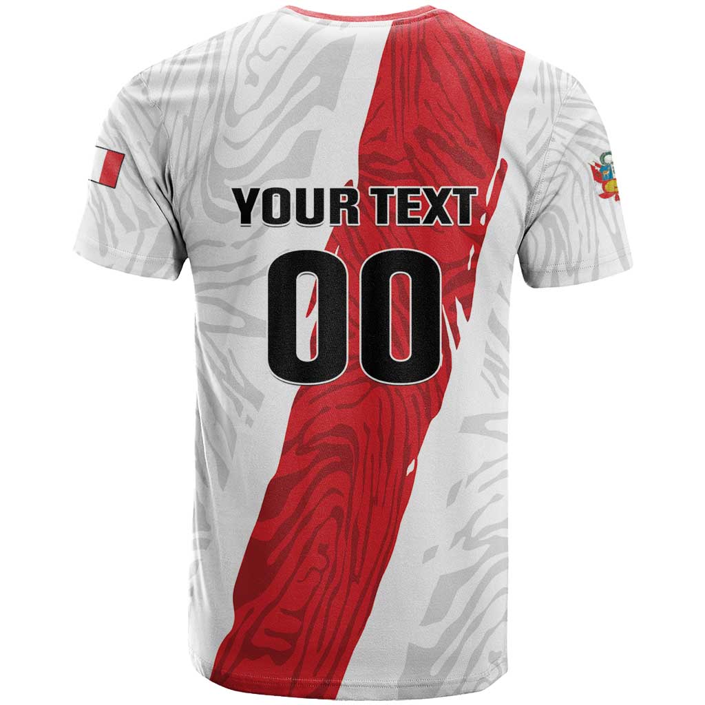Custom Football Peru T Shirt La Bicolor Go Champions