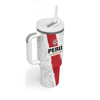 Custom Football Peru Tumbler With Handle La Bicolor Go Champions