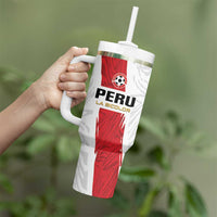 Custom Football Peru Tumbler With Handle La Bicolor Go Champions