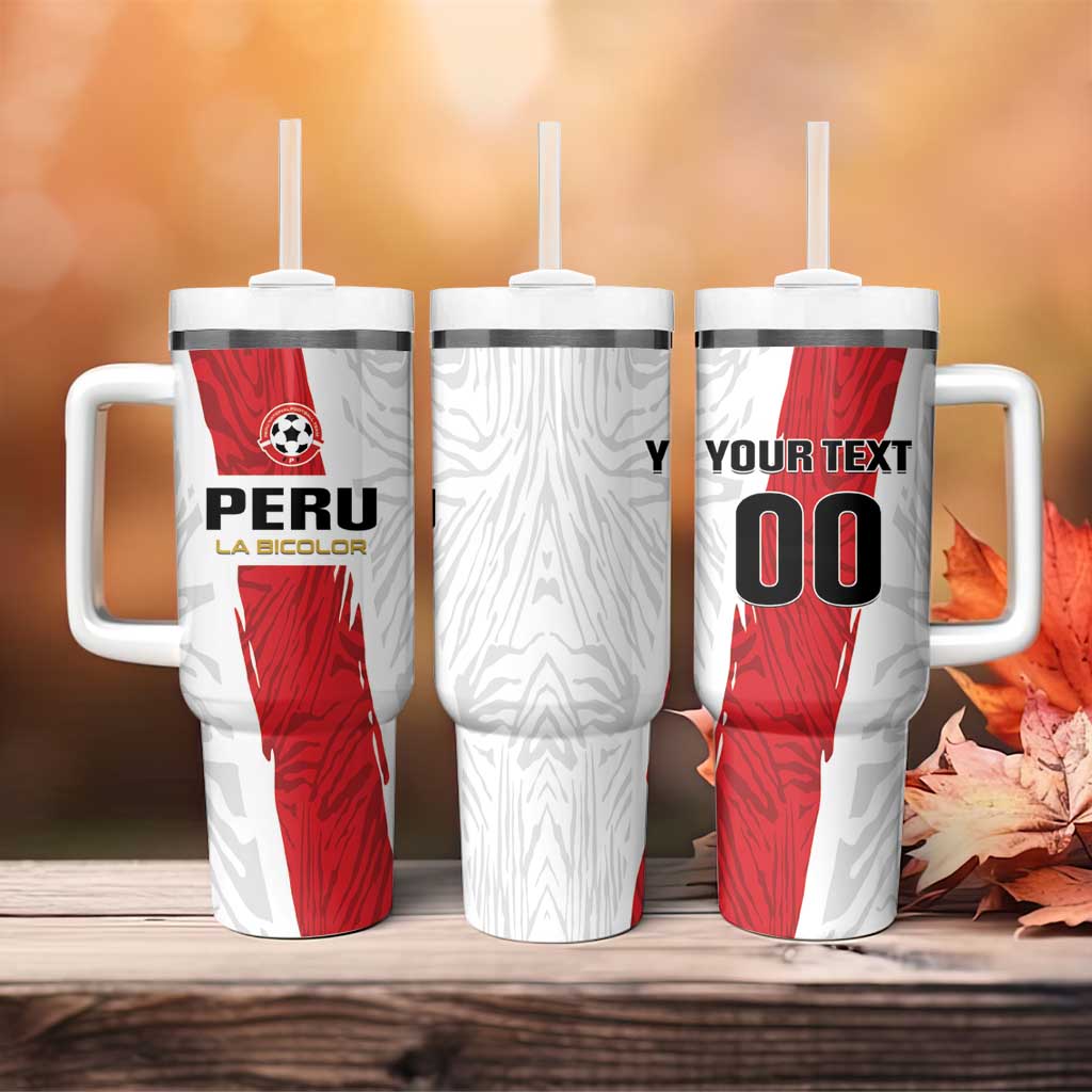 Custom Football Peru Tumbler With Handle La Bicolor Go Champions