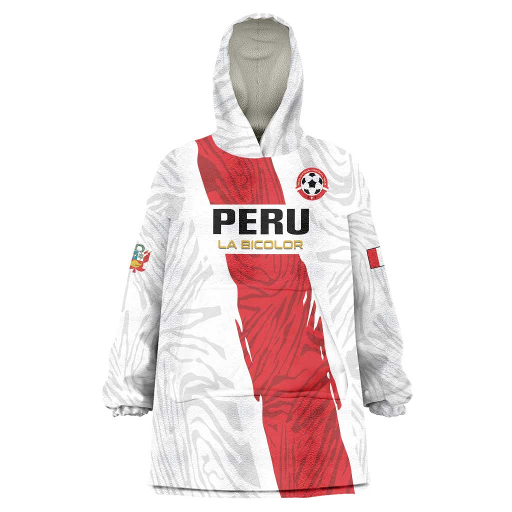 Custom Football Peru Wearable Blanket Hoodie La Bicolor Go Champions