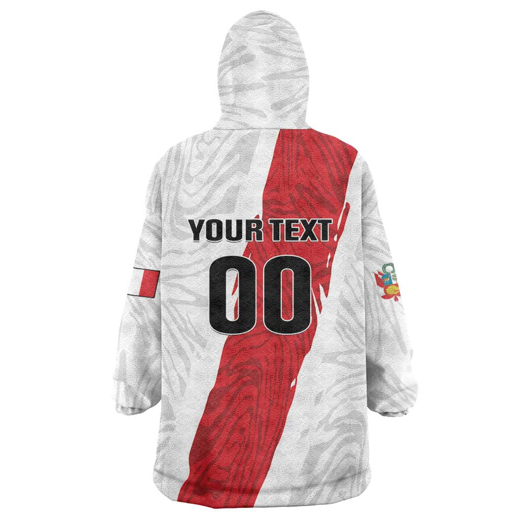 Custom Football Peru Wearable Blanket Hoodie La Bicolor Go Champions