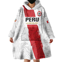 Custom Football Peru Wearable Blanket Hoodie La Bicolor Go Champions