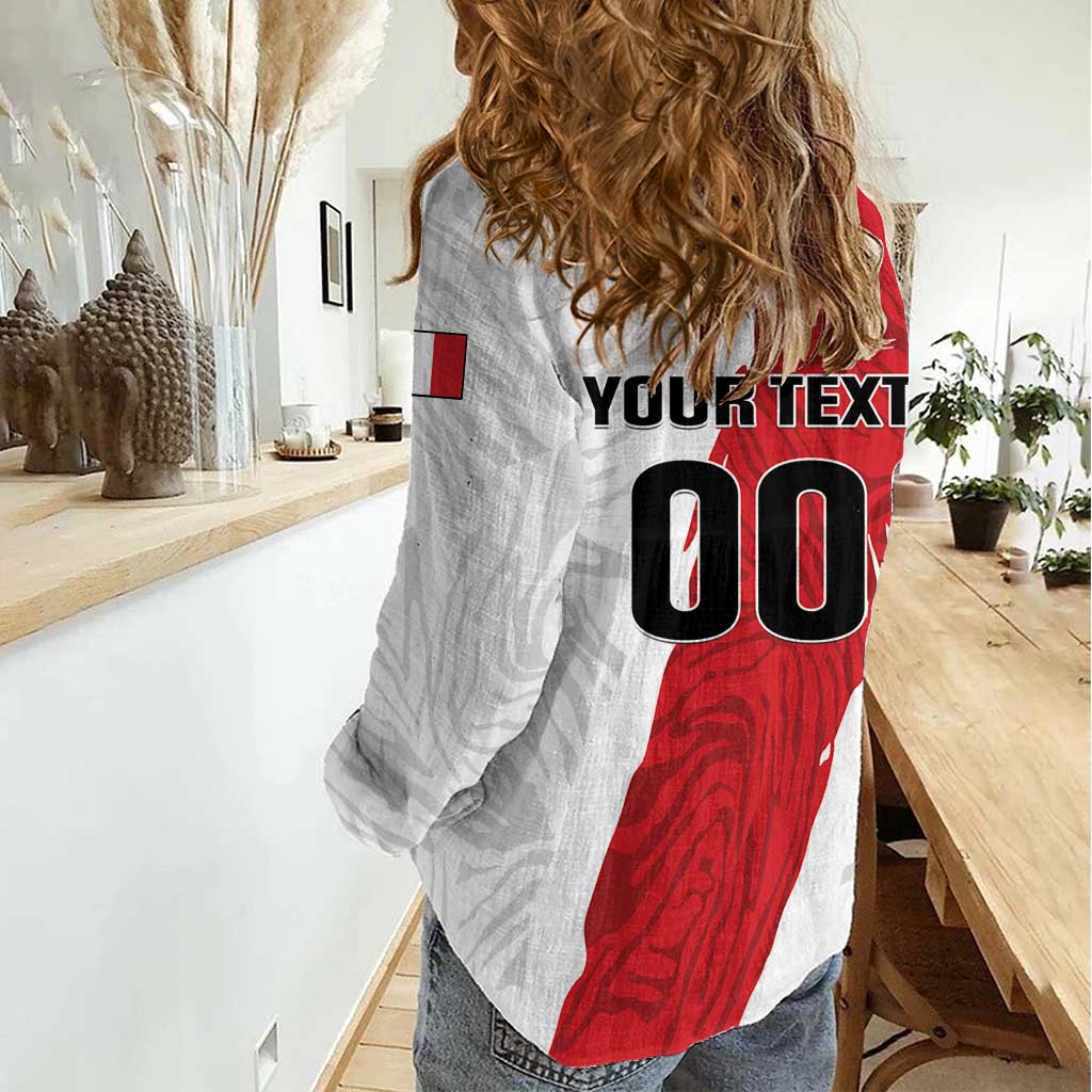 Custom Football Peru Women Casual Shirt La Bicolor Go Champions