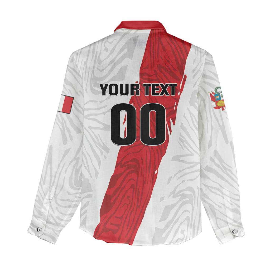 Custom Football Peru Women Casual Shirt La Bicolor Go Champions