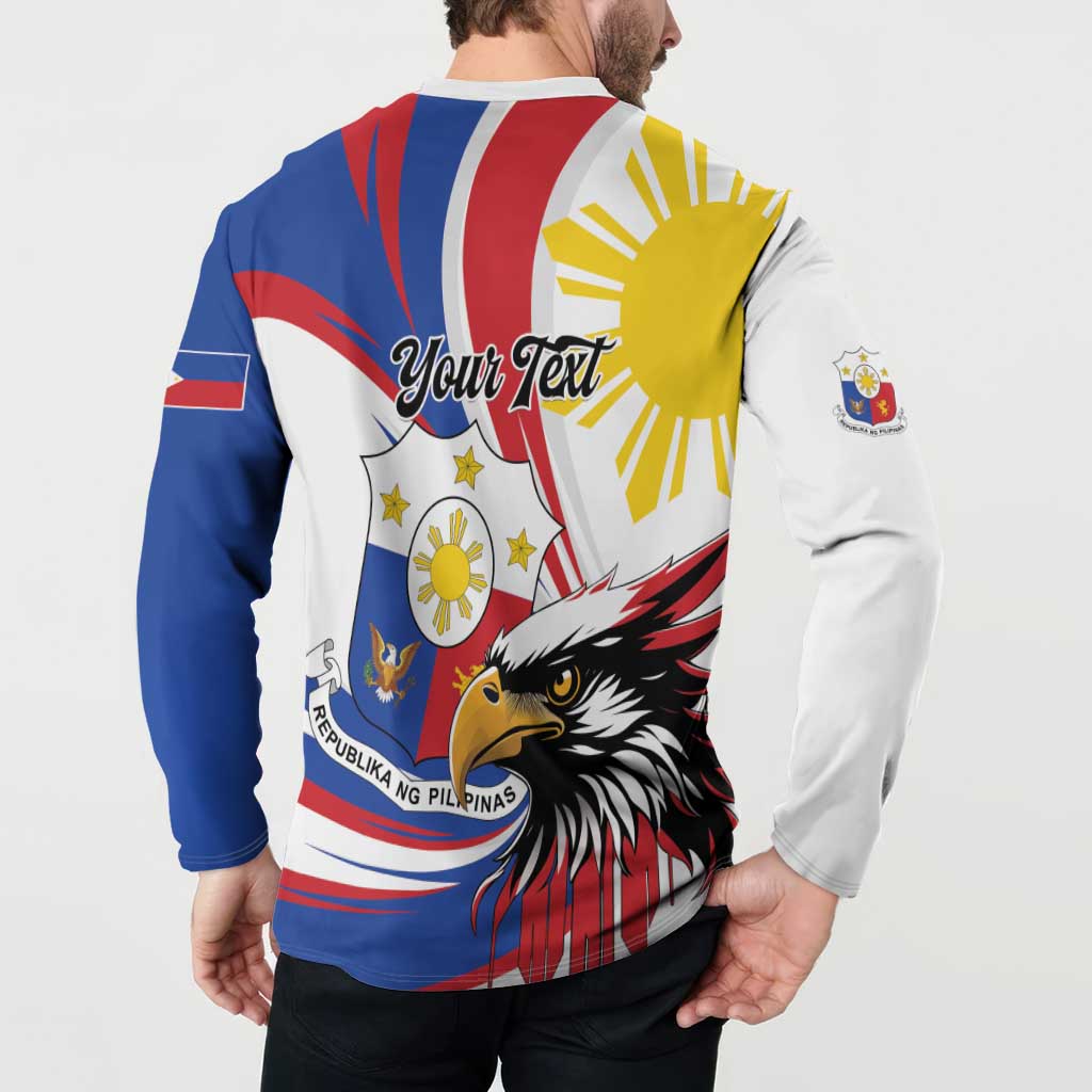 Personalized Philippines Eagle Button Sweatshirt Republika ng Pilipinas
