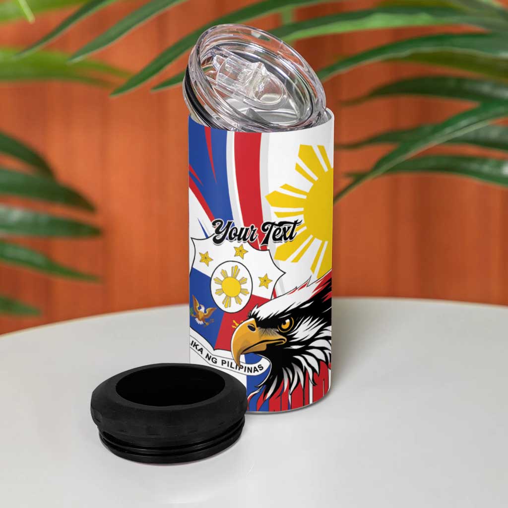 Personalized Philippines Eagle 4 in 1 Can Cooler Tumbler Republika ng Pilipinas