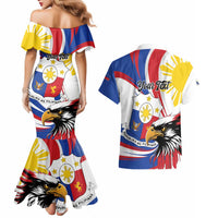 Personalized Philippines Eagle Couples Matching Mermaid Dress and Hawaiian Shirt Republika ng Pilipinas