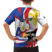 Personalized Philippines Eagle Family Matching Long Sleeve Bodycon Dress and Hawaiian Shirt Republika ng Pilipinas
