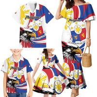 Personalized Philippines Eagle Family Matching Mermaid Dress and Hawaiian Shirt Republika ng Pilipinas