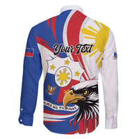 Personalized Philippines Eagle Family Matching Off The Shoulder Long Sleeve Dress and Hawaiian Shirt Republika ng Pilipinas