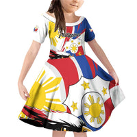 Personalized Philippines Eagle Family Matching Off Shoulder Short Dress and Hawaiian Shirt Republika ng Pilipinas