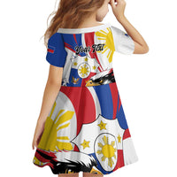 Personalized Philippines Eagle Family Matching Off Shoulder Short Dress and Hawaiian Shirt Republika ng Pilipinas