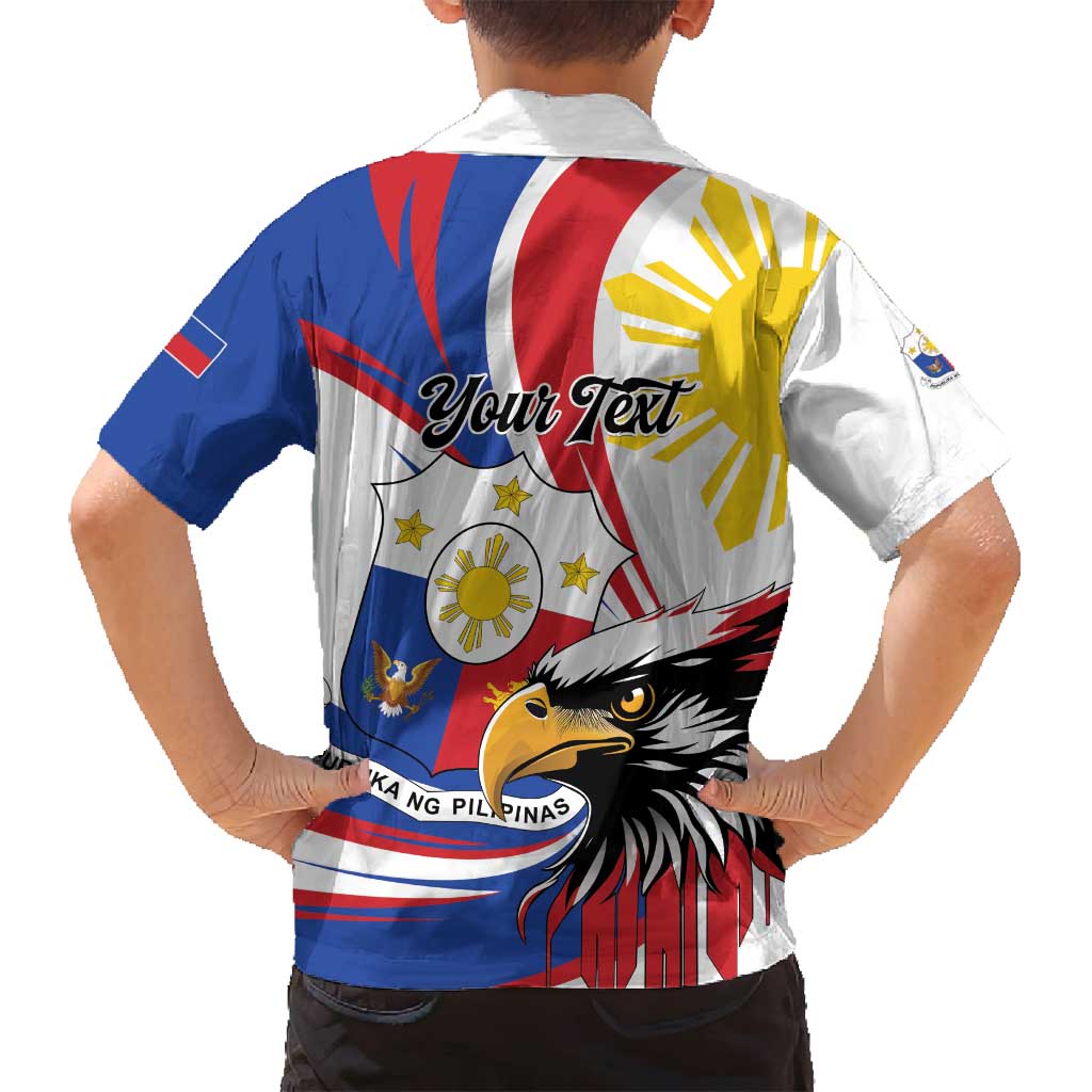 Personalized Philippines Eagle Family Matching Summer Maxi Dress and Hawaiian Shirt Republika ng Pilipinas