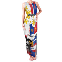 Personalized Philippines Eagle Family Matching Tank Maxi Dress and Hawaiian Shirt Republika ng Pilipinas