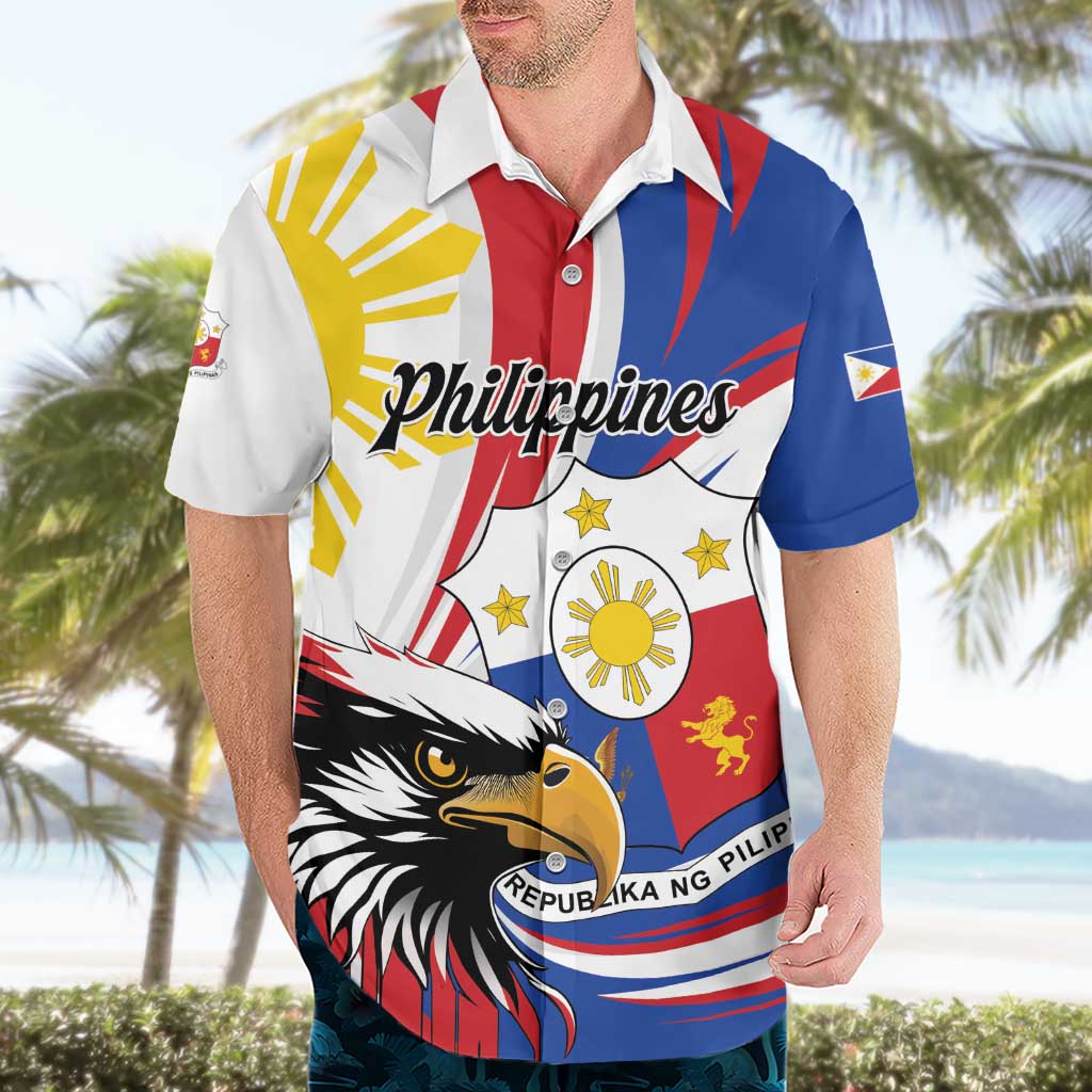 Personalized Philippines Eagle Hawaiian Shirt Republika ng Pilipinas