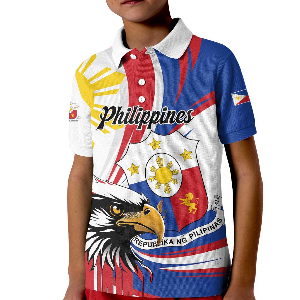 Personalized Philippines Eagle Kid Polo Shirt Republika ng Pilipinas