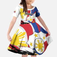 Personalized Philippines Eagle Kid Short Sleeve Dress Republika ng Pilipinas