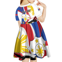 Personalized Philippines Eagle Kid Short Sleeve Dress Republika ng Pilipinas