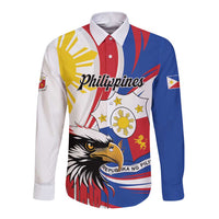 Personalized Philippines Eagle Long Sleeve Button Shirt Republika ng Pilipinas