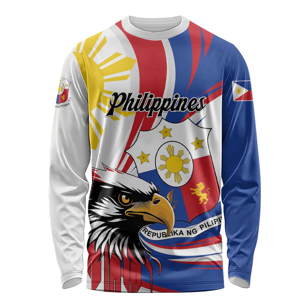 Personalized Philippines Eagle Long Sleeve Shirt Republika ng Pilipinas