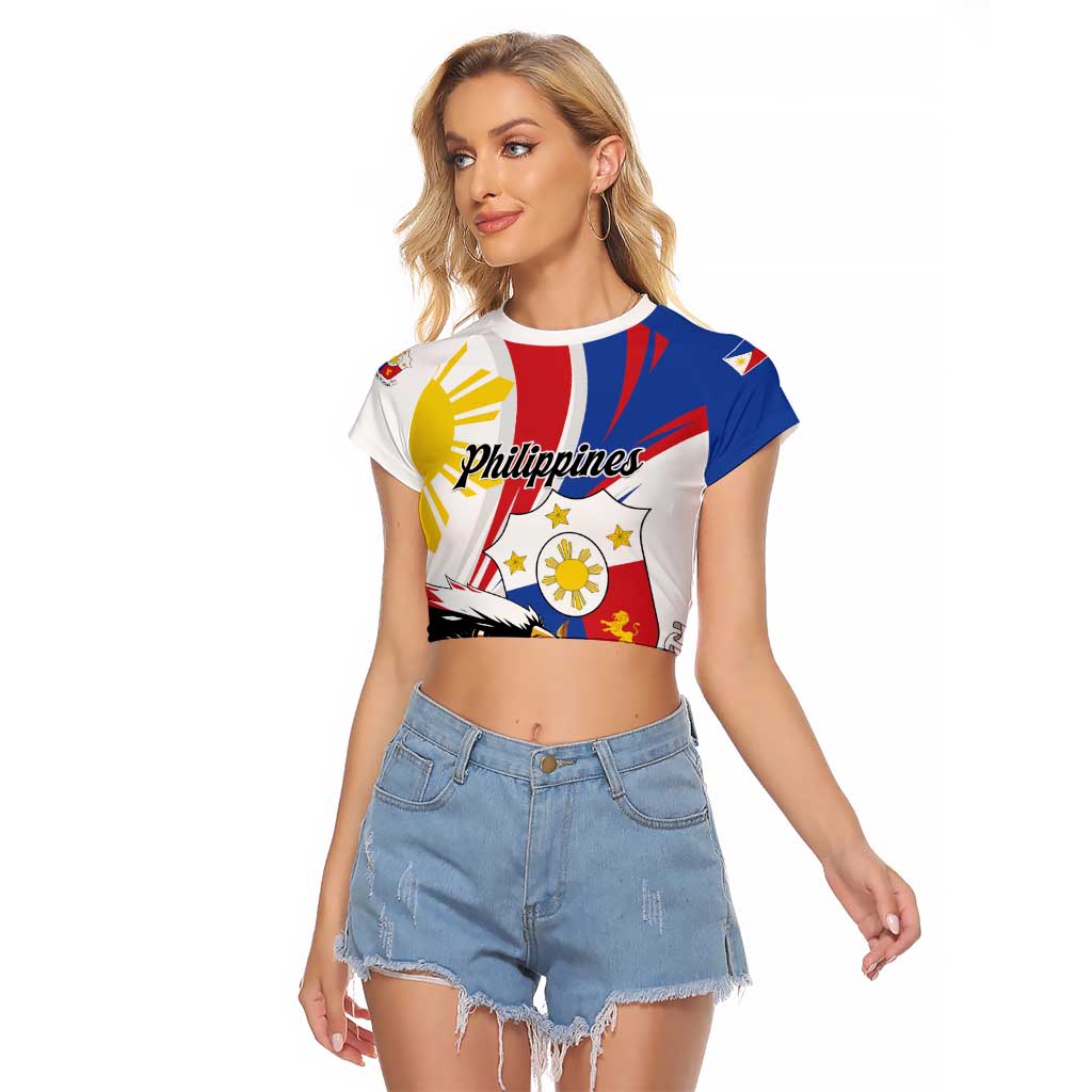 Personalized Philippines Eagle Raglan Cropped T Shirt Republika ng Pilipinas