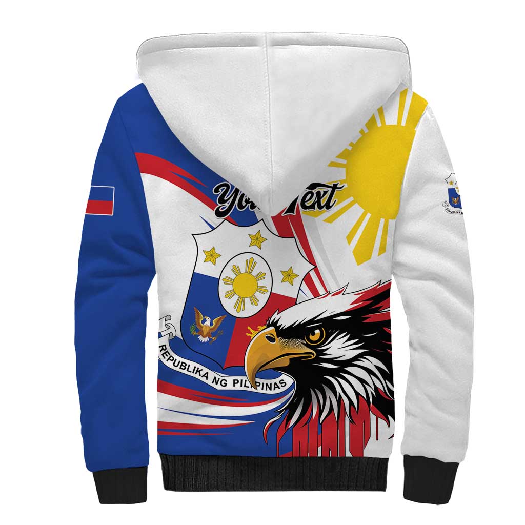 Personalized Philippines Eagle Sherpa Hoodie Republika ng Pilipinas