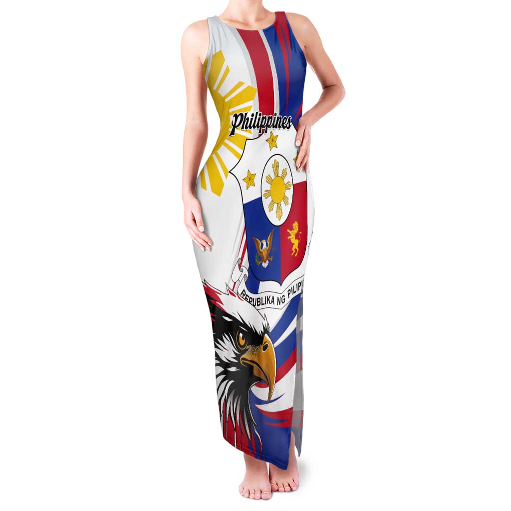 Personalized Philippines Eagle Tank Maxi Dress Republika ng Pilipinas