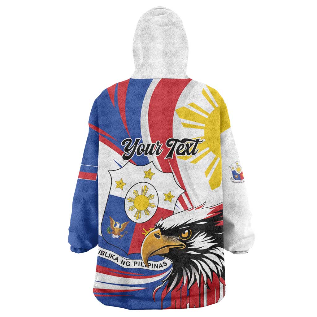 Personalized Philippines Eagle Wearable Blanket Hoodie Republika ng Pilipinas