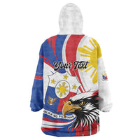 Personalized Philippines Eagle Wearable Blanket Hoodie Republika ng Pilipinas