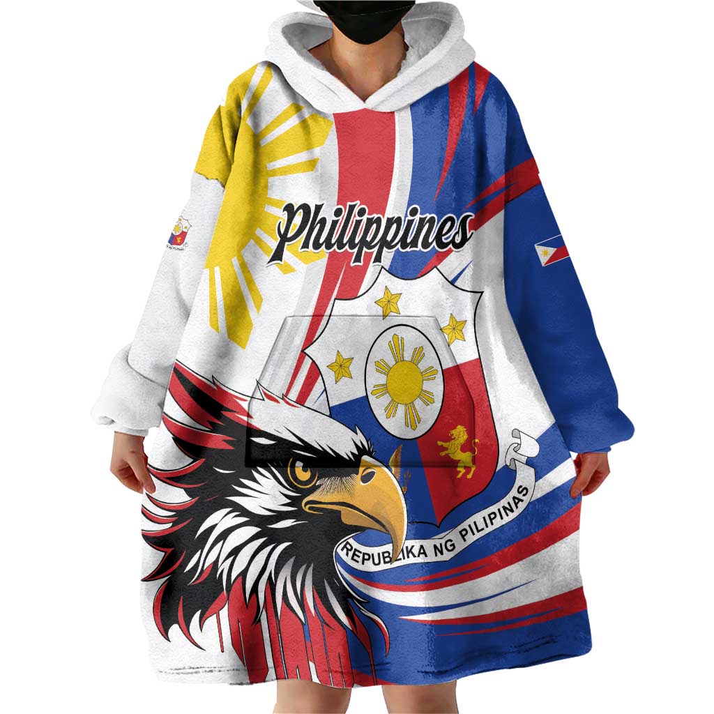 Personalized Philippines Eagle Wearable Blanket Hoodie Republika ng Pilipinas