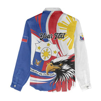 Personalized Philippines Eagle Women Casual Shirt Republika ng Pilipinas