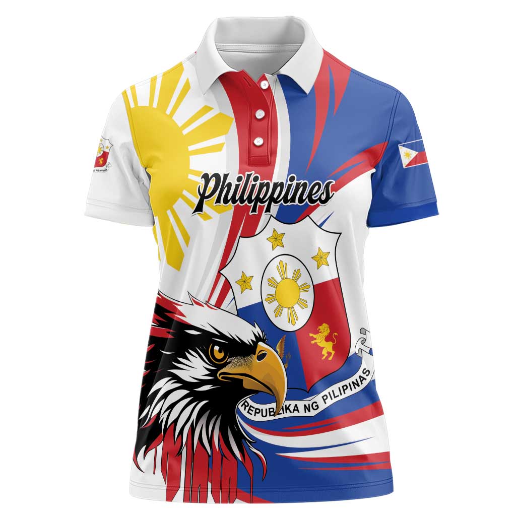 Personalized Philippines Eagle Women Polo Shirt Republika ng Pilipinas
