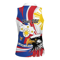 Personalized Philippines Eagle Women Sleeveless Polo Shirt Republika ng Pilipinas