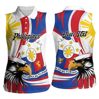 Personalized Philippines Eagle Women Sleeveless Polo Shirt Republika ng Pilipinas