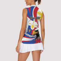Personalized Philippines Eagle Women Sleeveless Polo Shirt Republika ng Pilipinas
