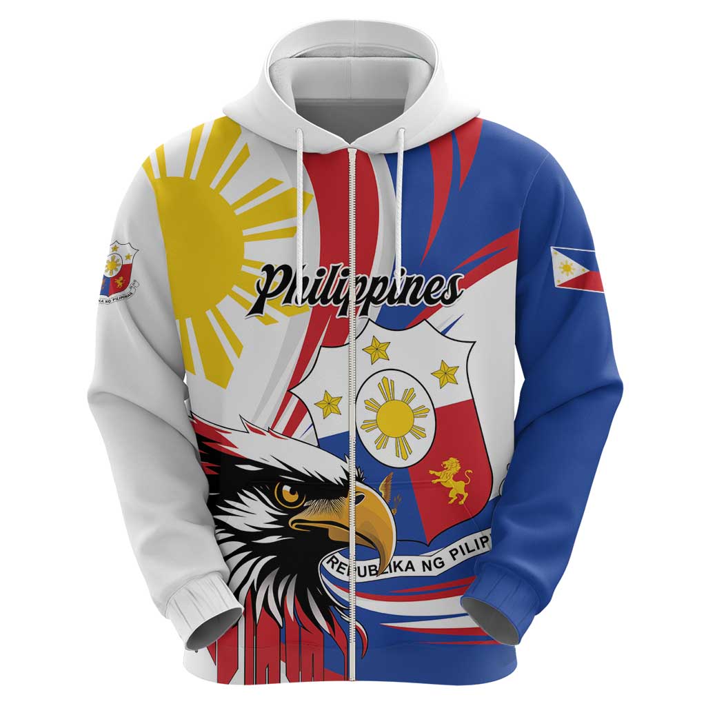 Personalized Philippines Eagle Zip Hoodie Republika ng Pilipinas