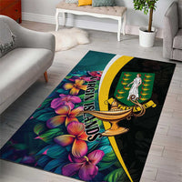 British Virgin Islands Tropical Area Rug Curve Style